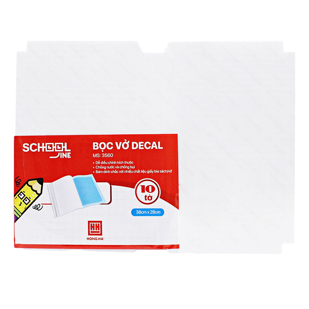 Bọc vở Hồng Hà decal (280*380mm)  3560