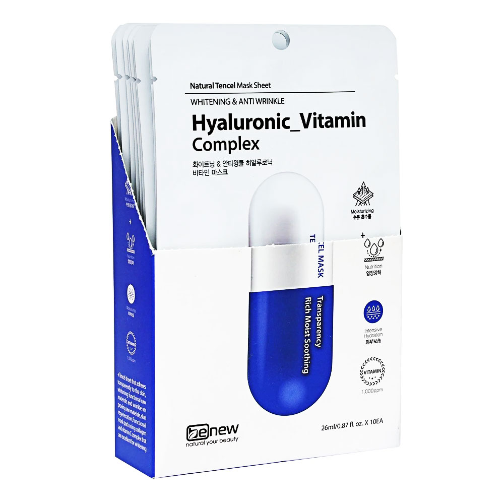 Đắp mặt nạ Benew Whitening  Wrinkle Hyaluronic Vitamin 26ml 