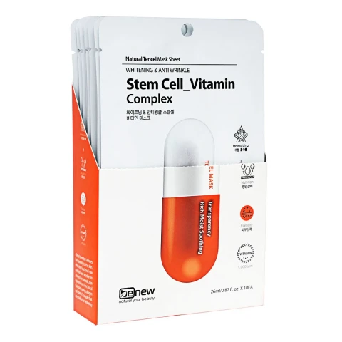 Đắp mặt nạ Benew Whitening  Wrinkle Stem Cell Vitamin 26ml 