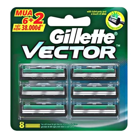 Lưỡi dao cạo Gillette Vector 6+2  