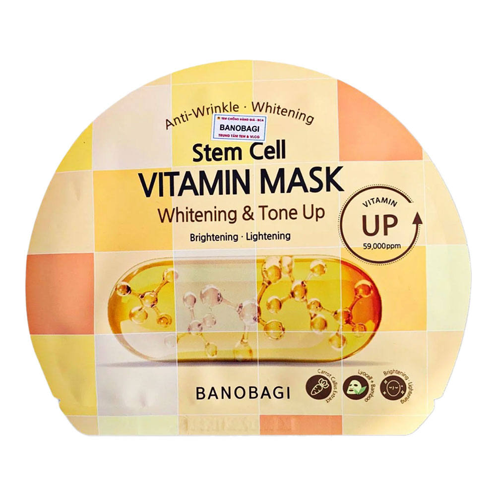 Đắp mặt nạ Banobagi Vitamin Mask Whitening And Tone Up 30g 
