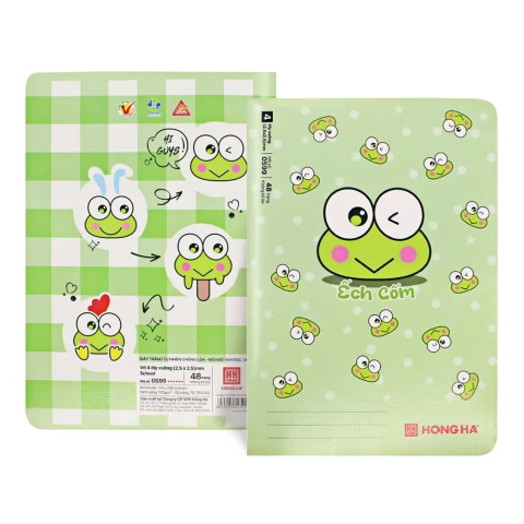 Vở ô ly Hồng Hà School ếch cốm 48 trang  