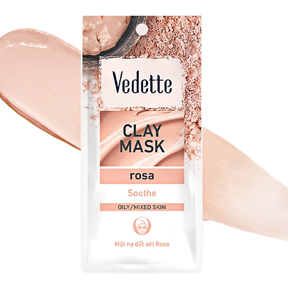 Đắp mặt nạ Vedette đất sét Rosa 12g
