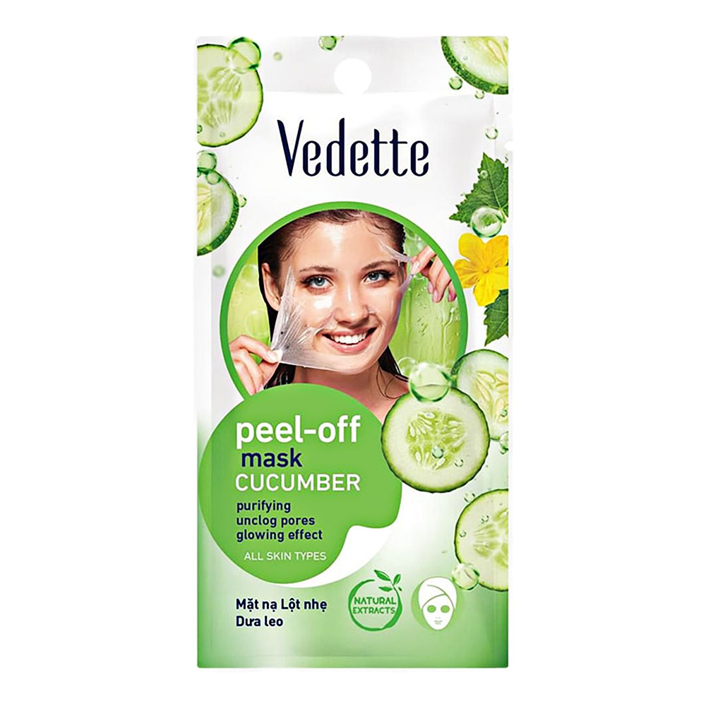 Đắp mặt nạ Vedette lột nhẹ  Dưa Leo 12ml