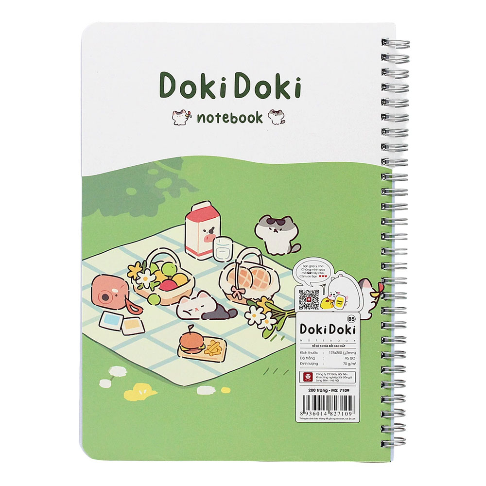 Sổ lò xo Hải Tiến Doki Doki B5   7109