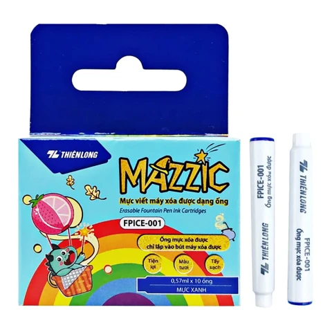 Ống mực xóa được Thiên Long FPICE-001 xanh hộp 10  