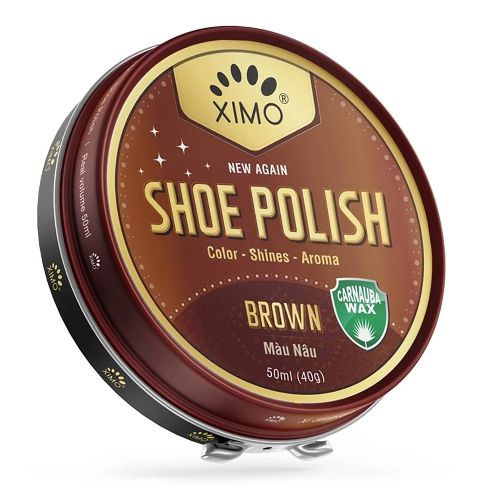 Xi đánh giày Ximo Sáp Shoe Polish màu nâu 50ml 