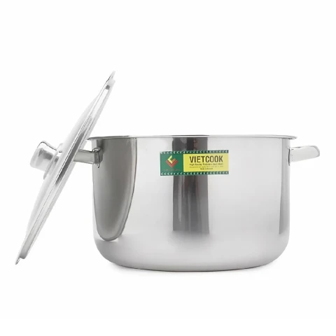 Nồi 3 đáy nắp inox Vietcook 24cm( b)