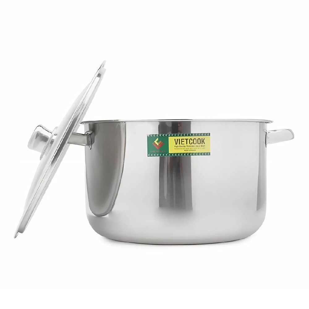 Nồi 3 đáy Vietcook nắp kính 18cm 