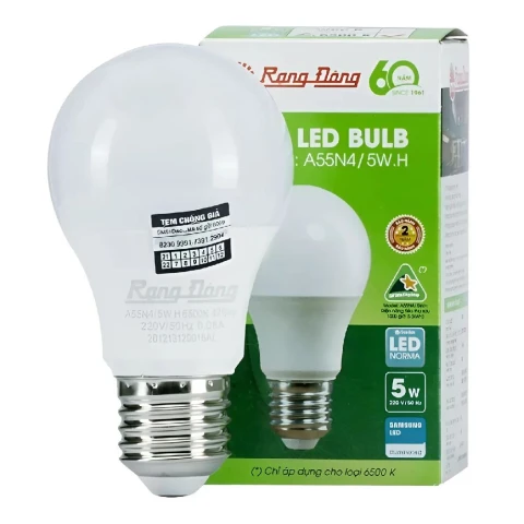 Bóng đèn Led Bulb tròn Rạng Đông  5W A55N4-5WH