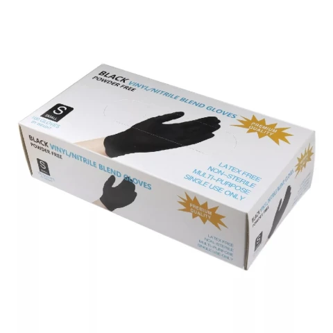 Găng tay đen cấp vinyl black size S   size S 