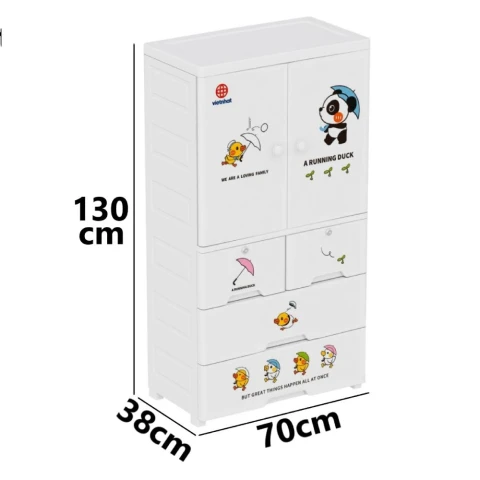 Tủ nhựa Yumi  4tầng Việt Nhật   388-4