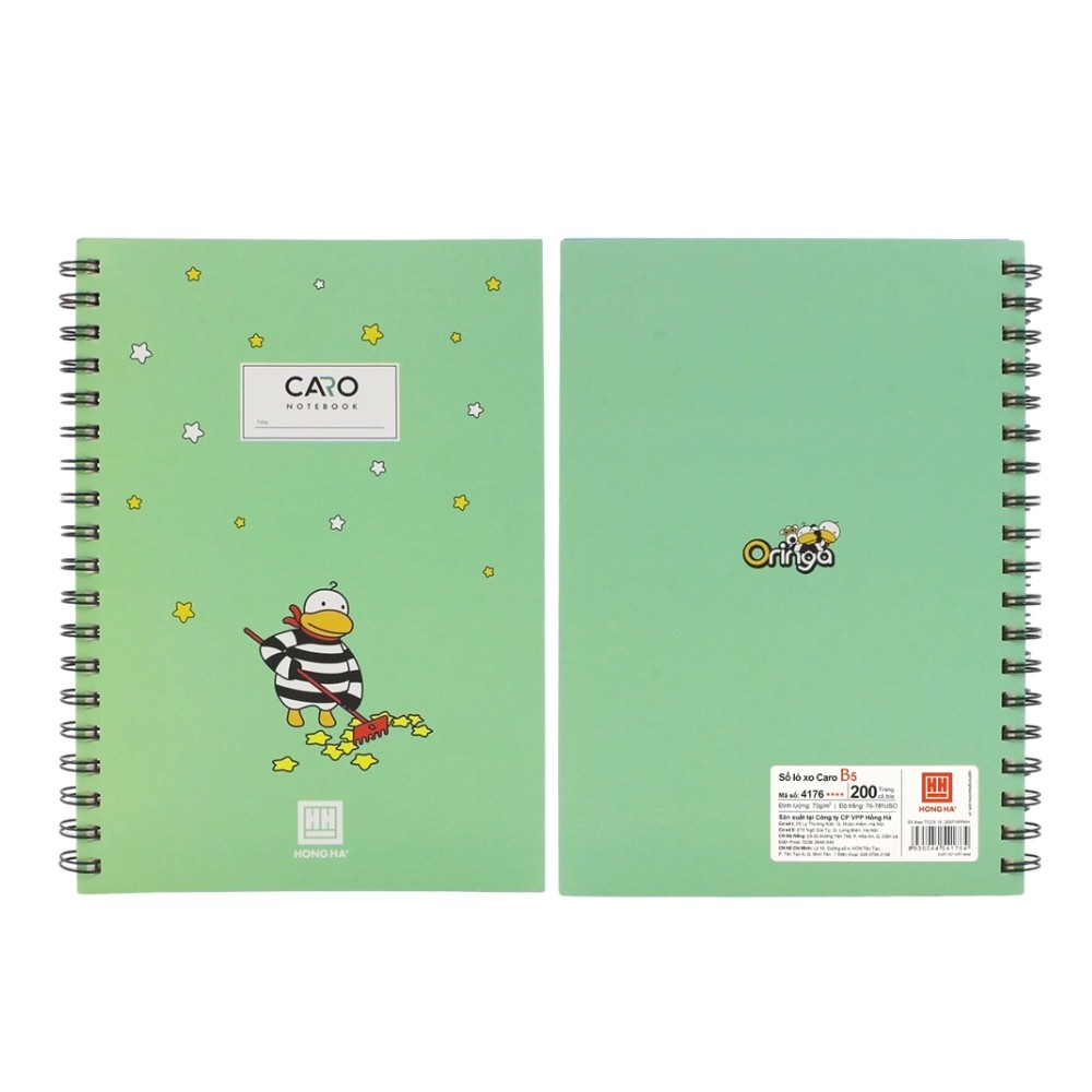 Sổ lò xo Oringa B5, 200tr 4176  