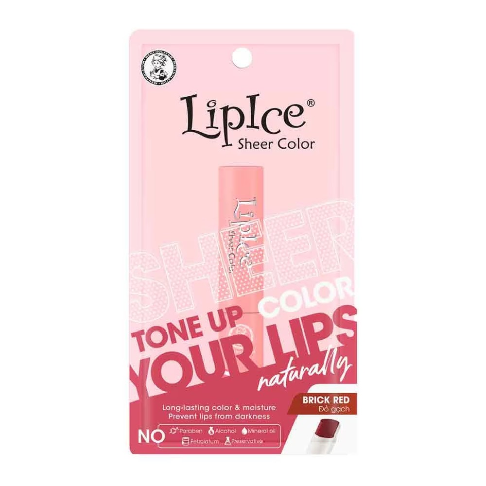 Son dưỡng Lipice Sheer color Brick Red đỏ gạch 2.4g 