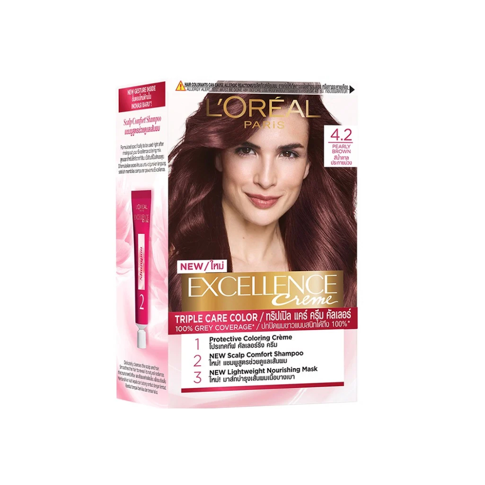 Nhuộm Loreal 4.2 nâu tím ánh đỏ 172ml