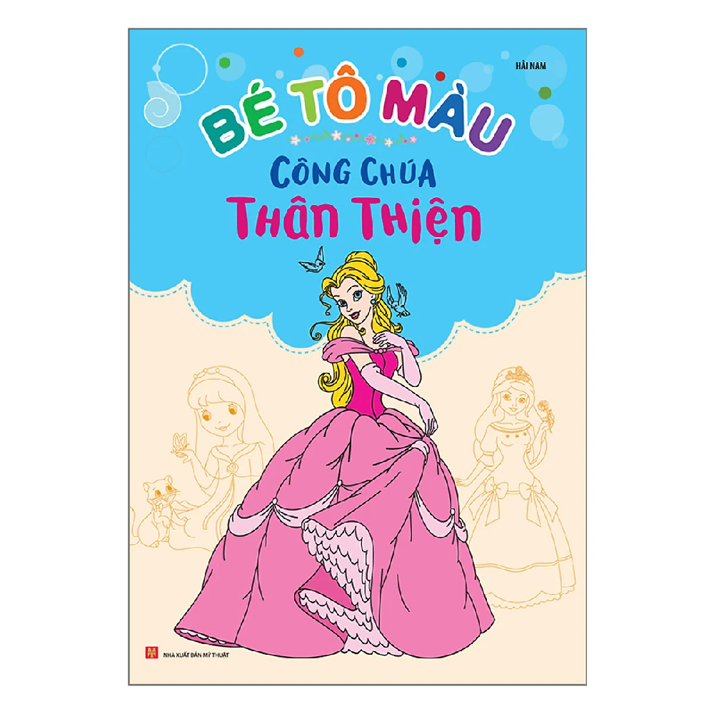 Bé tô màu công chúa thân thiện