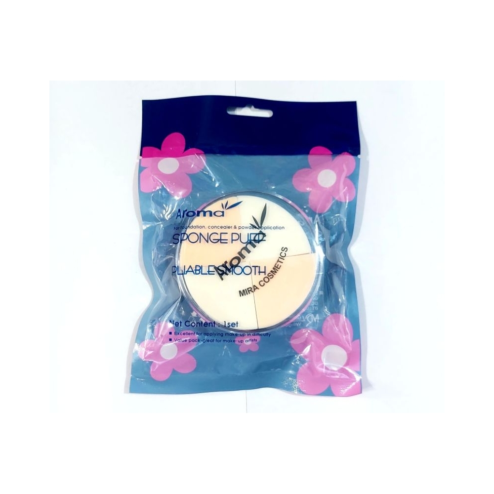 Bông phấn Aroma 4 miếng hộp  