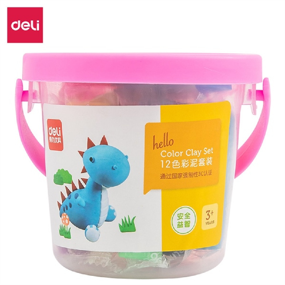 Đất nặn 12 màu + 3 khuân màu hồng 7022-HO 6h/t