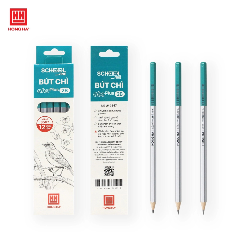 Bút chì gỗ Hồng Hà ABC Plus-2B   3567