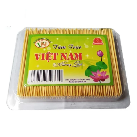 Tăm hương quế nhọn  hộp mica  