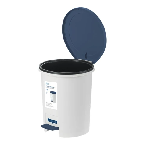 Thùng rác đạp  hiro  tròn có lõi 12L 
