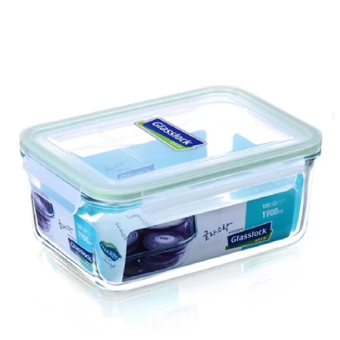 Hộp thủy tinh chữ nhật chịu lực  glass lock  180ML HQ-MCR018-015
