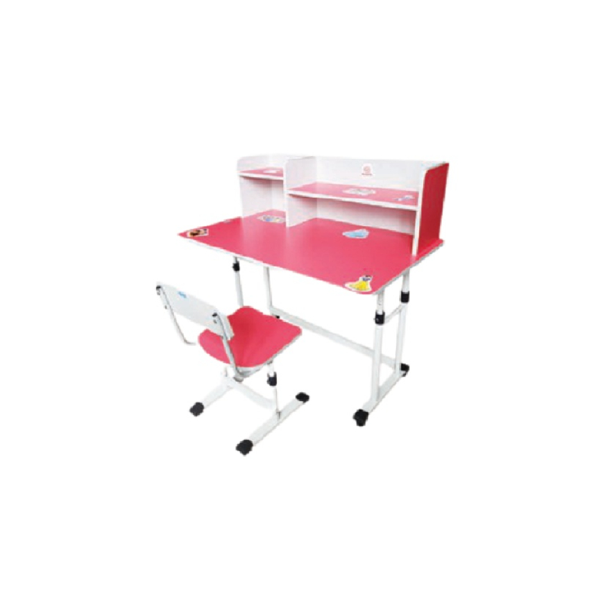 Bàn học liền giá sách Xuân Hòa  màu hồng    13-07