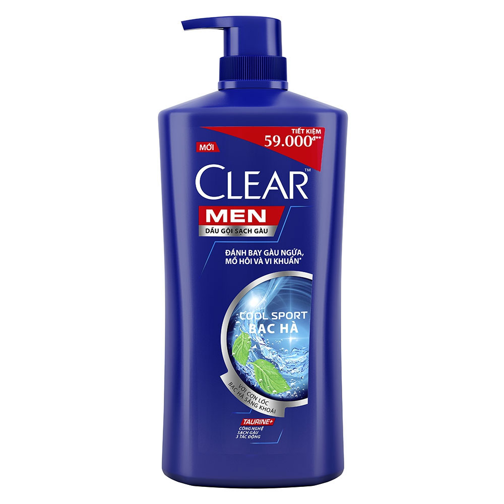 Dầu gội  Clear Men mát lạnh bạc hà  630g