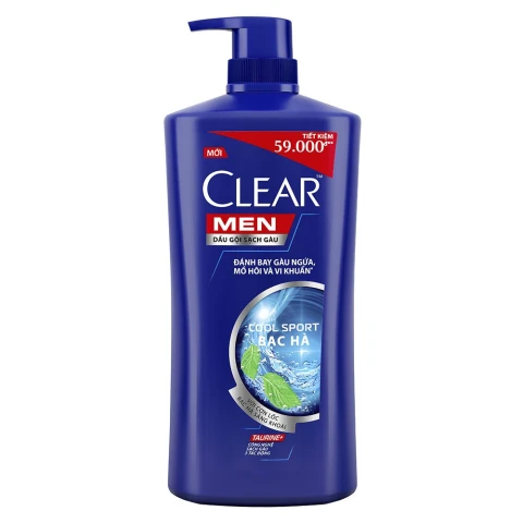 Dầu gội  Clear Men mát lạnh bạc hà  630g