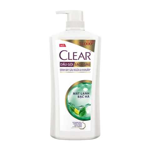 Dầu gội  Clear mát lạnh bạc hà  880g