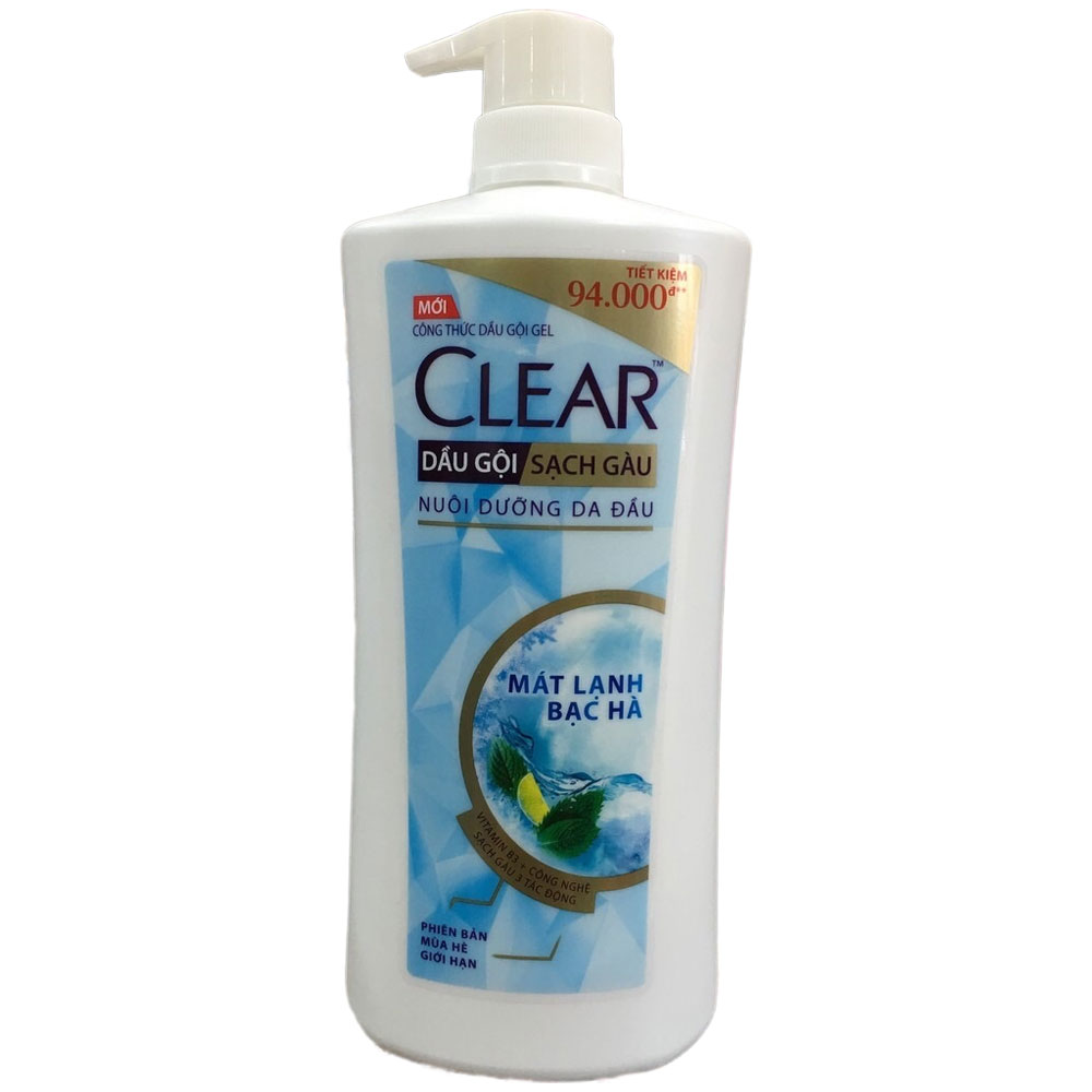 Clear DG mát lạnh bạc hà 630g/700g/8 chai
