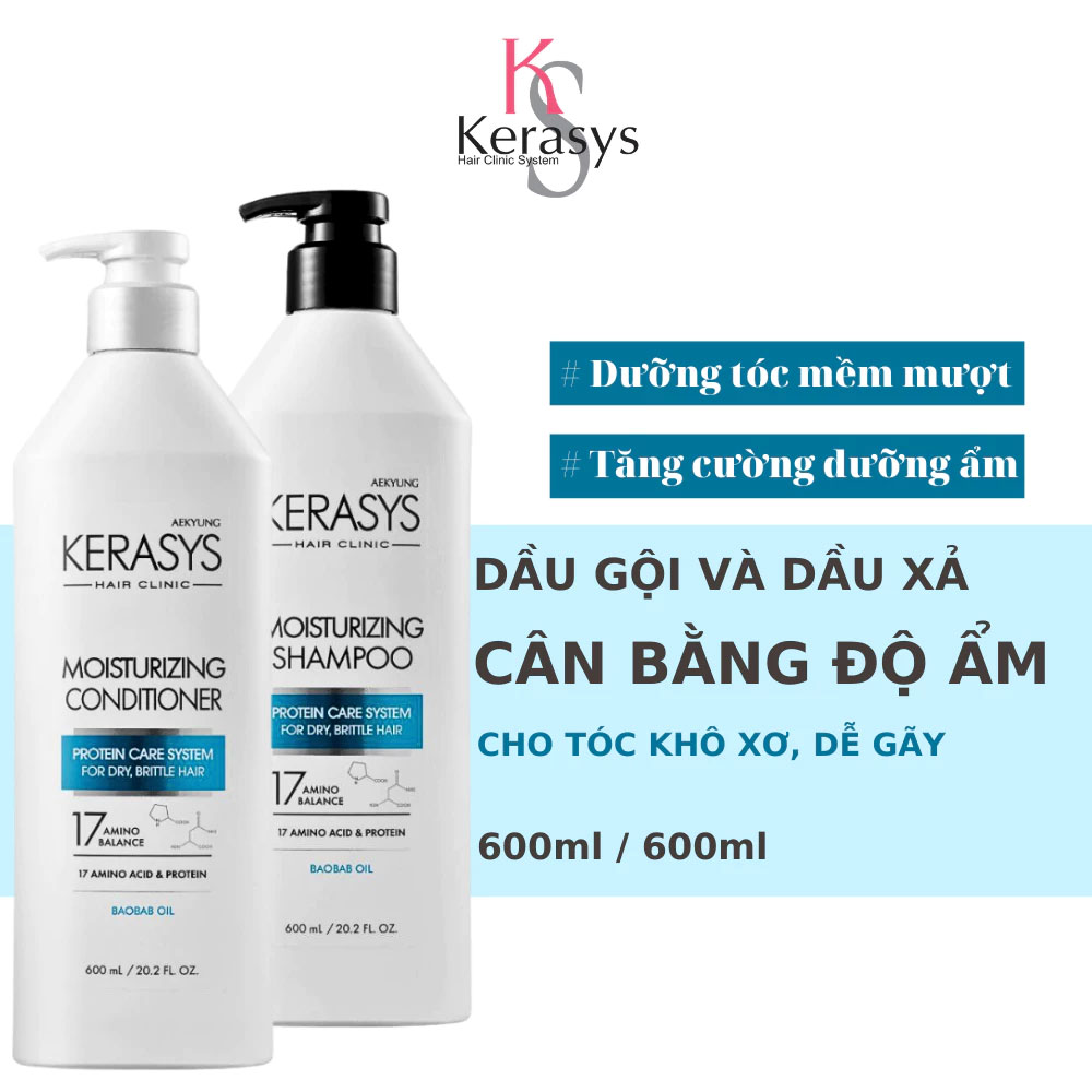 Bộ gội xả Kerasys Moisturizing  600ml   600ml
