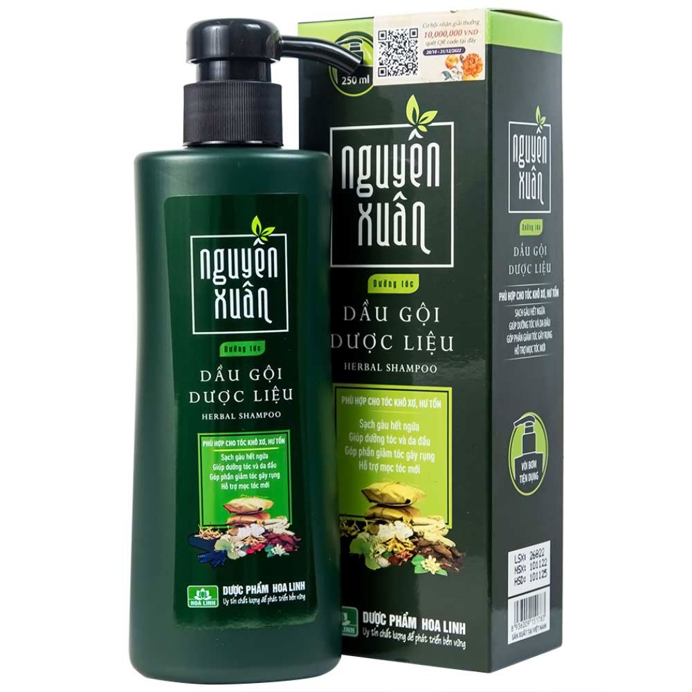 Dầu gội dược liệu  Nguyên Xuân  dưỡng tóc chai xanh  250ml