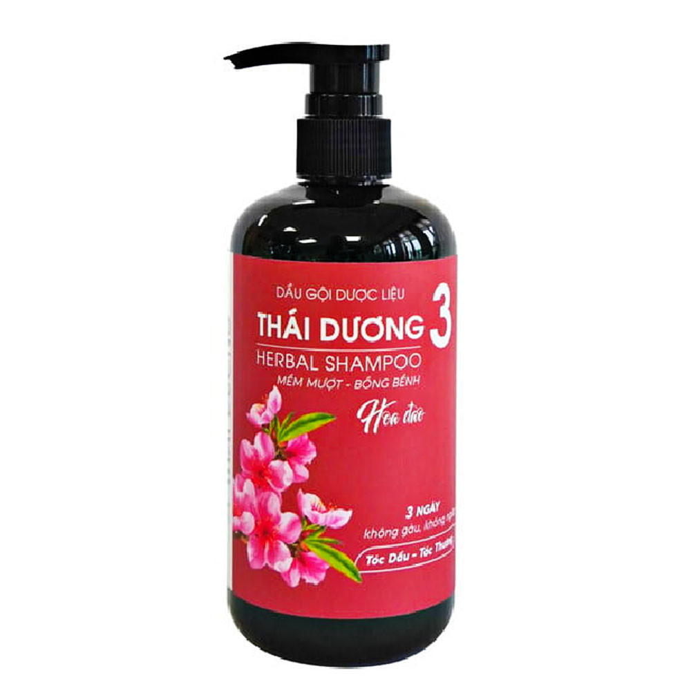 Dầu gội dược liệu Thái Dương 3  hoa đào  500ml