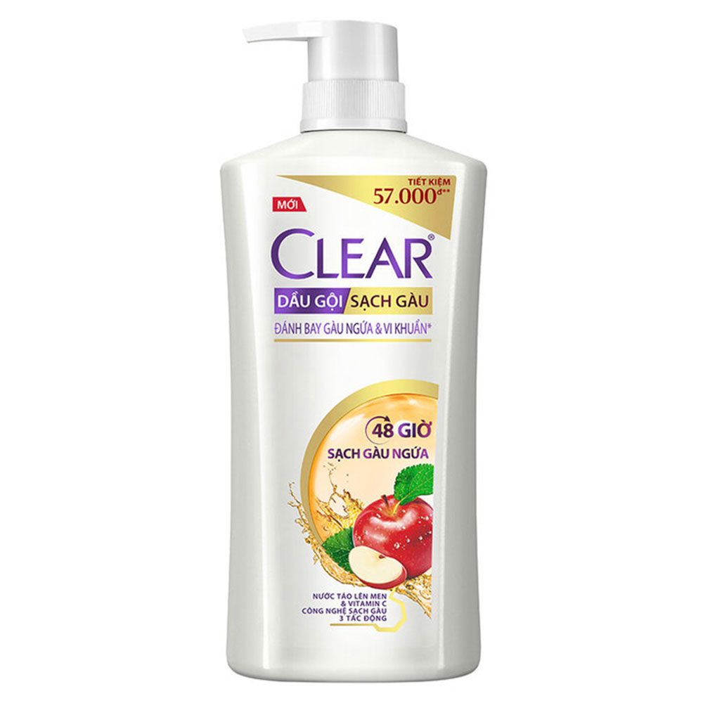 Dầu gội  Clear  táo 48 giờ sạch gàu ngứa 630g