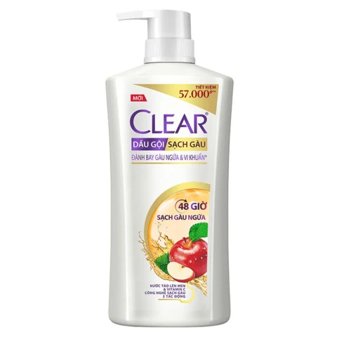 Dầu gội  Clear  táo 48 giờ sạch gàu ngứa 630g