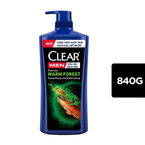 Dầu gội  Clear Men hương nước hoa phong lữ  đàn hương  840g