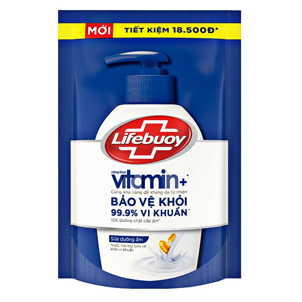 Nước rửa tay Lifebuoy sữa dưỡng ẩm túi   400g