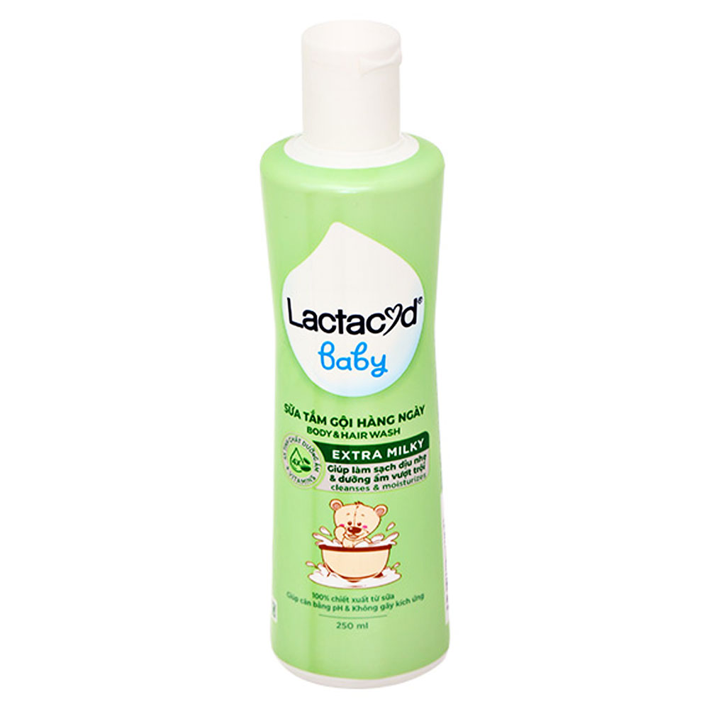 Sữa tắm gội trẻ em Lactacyd Extra Milky 250ml