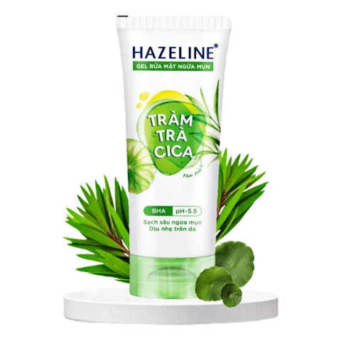 Sữa rửa mặt Hazeline Tràm trà Cica rau má  50g
