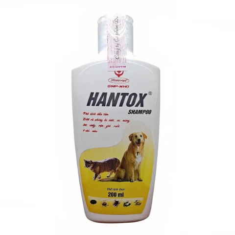 Sữa tắm Hantox chó mèo màu vàng 200ml