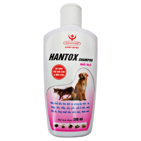 Sữa tắm Hantox chó mèo màu hồng 200ml