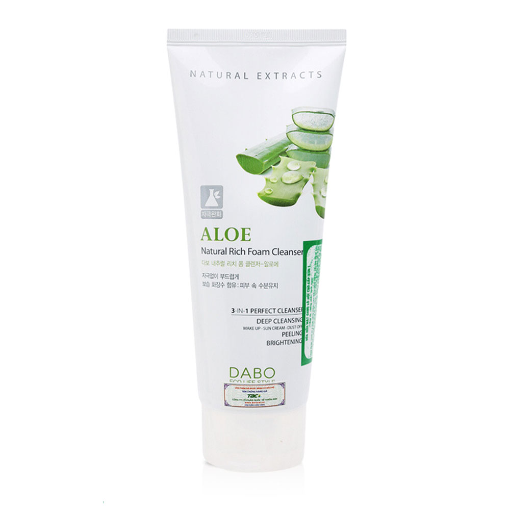 Sữa rửa mặt Dabo Natural Rich lô hội  180ml