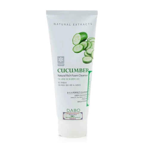 Sữa rửa mặt Dabo Natural Rich dưa leo  180ml