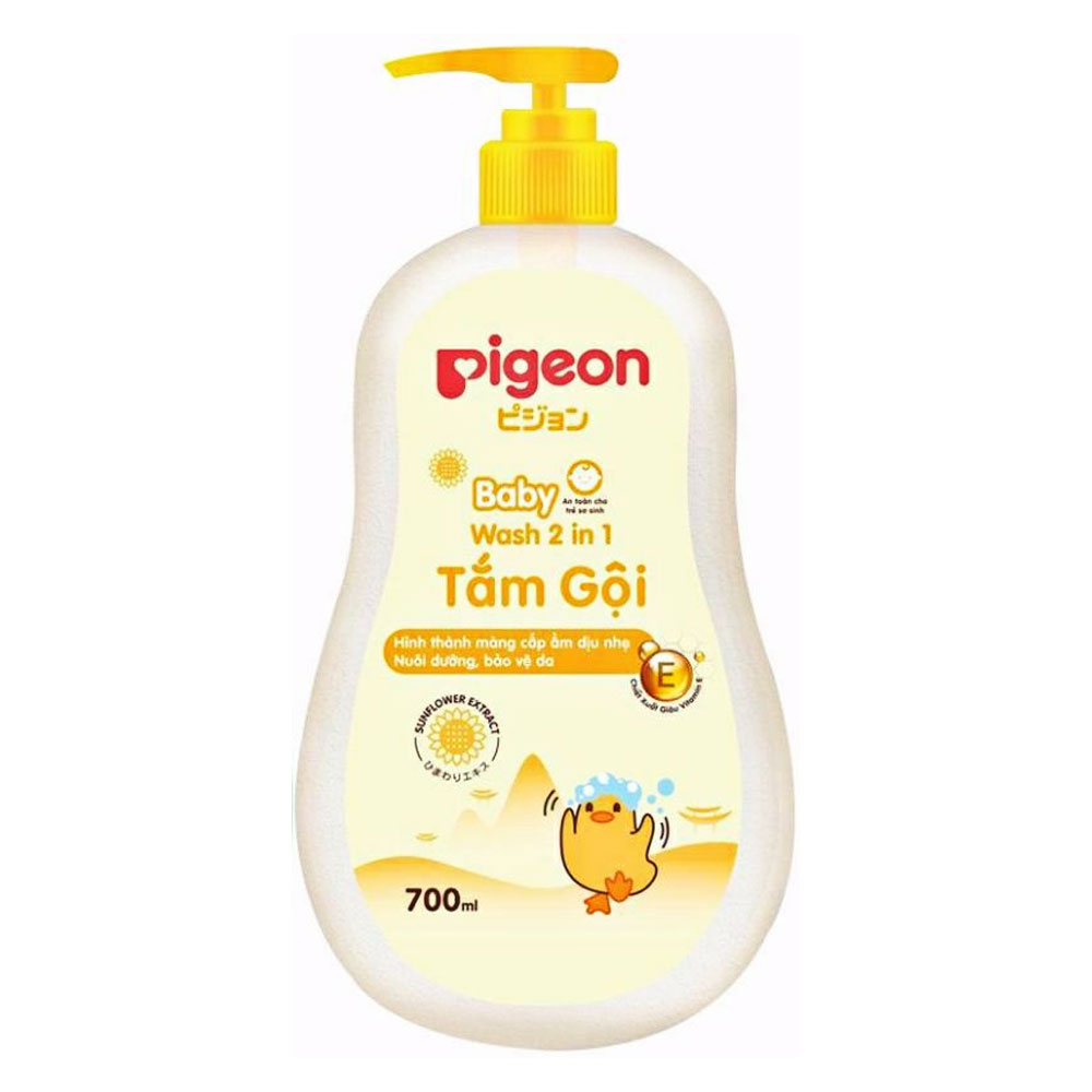 Sữa tắm gội trẻ em Pigeon  2 in1 hướng dương 700ml