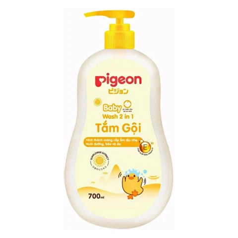 Sữa tắm gội trẻ em Pigeon  2 in1 hướng dương 700ml