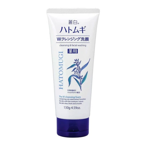 Sữa rửa mặt Hatomugi tẩy trang dưỡng ẩm sáng da  130g