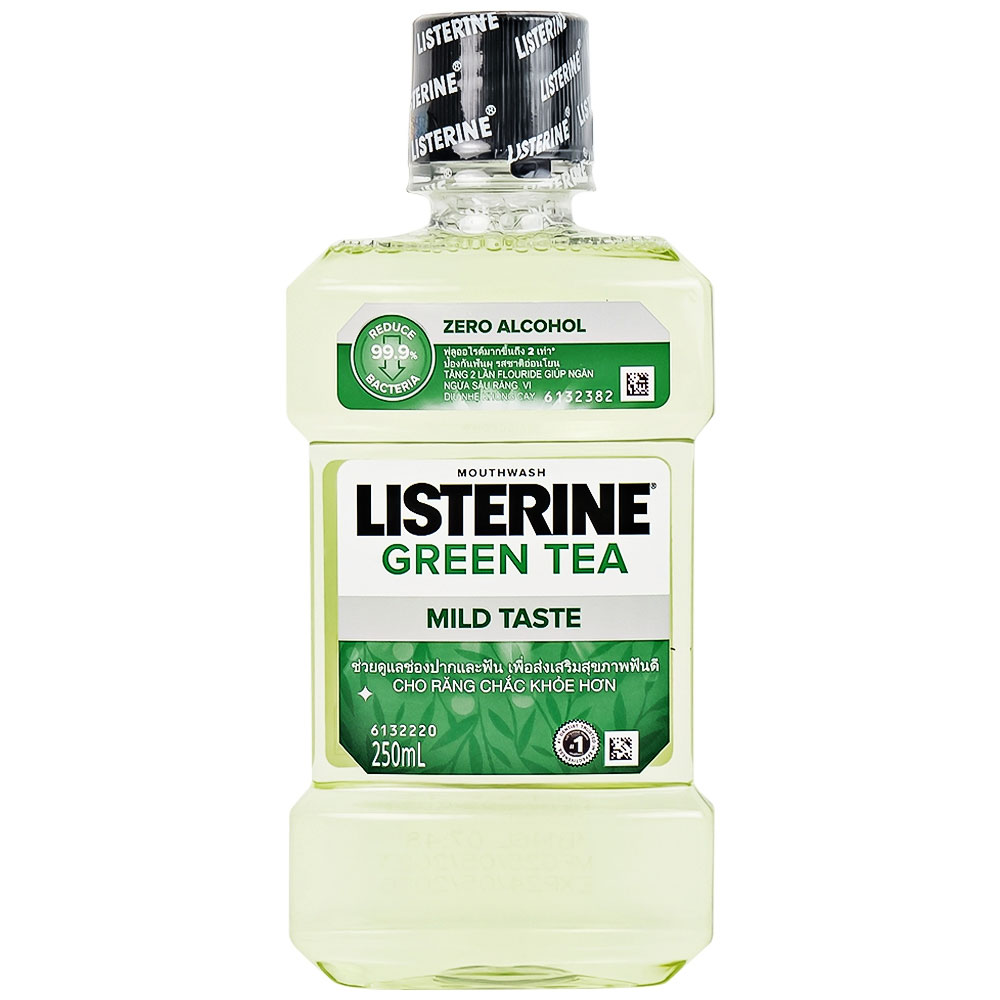 Nước súc miệng  Listerine Natural green tea trà xanh 250ml