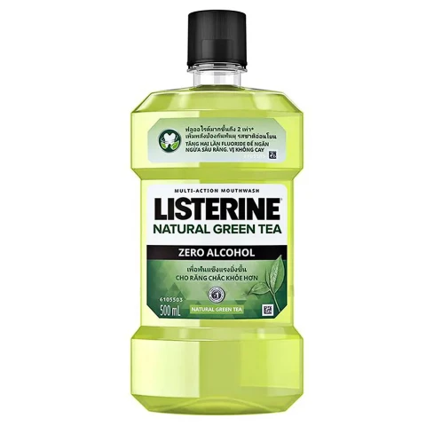 Nước súc miệng  Listerine Natural green tea 500ml