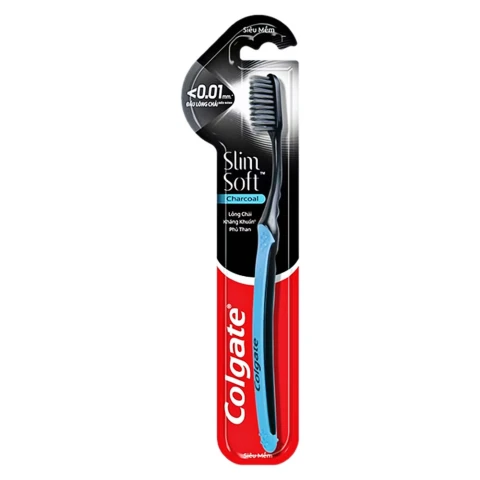 Bàn chải đánh răng ColgateSlimsoft siêu mảnh charcoal